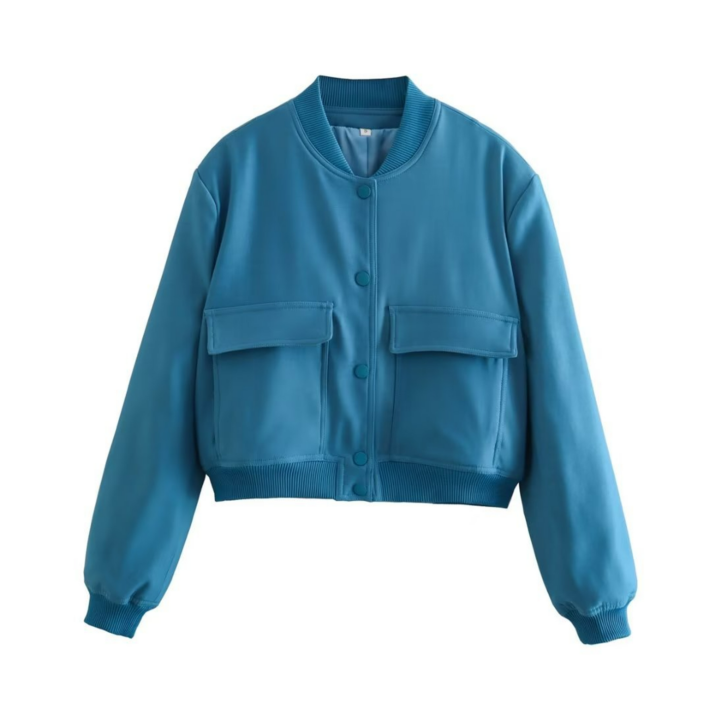 Casual Cropped Bomber Jacket for Women with Multiple Color Options