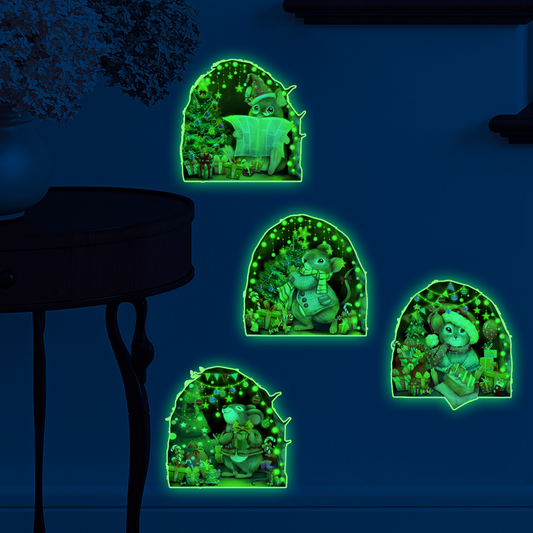 Glow Mouse Hole Wall Decor Halloween | Glows in the Dark Scary Decorations | Fall Décor | Light Box