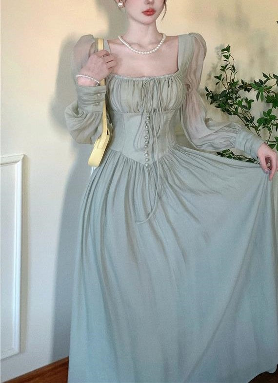 Water Green Corset Fairy Dress