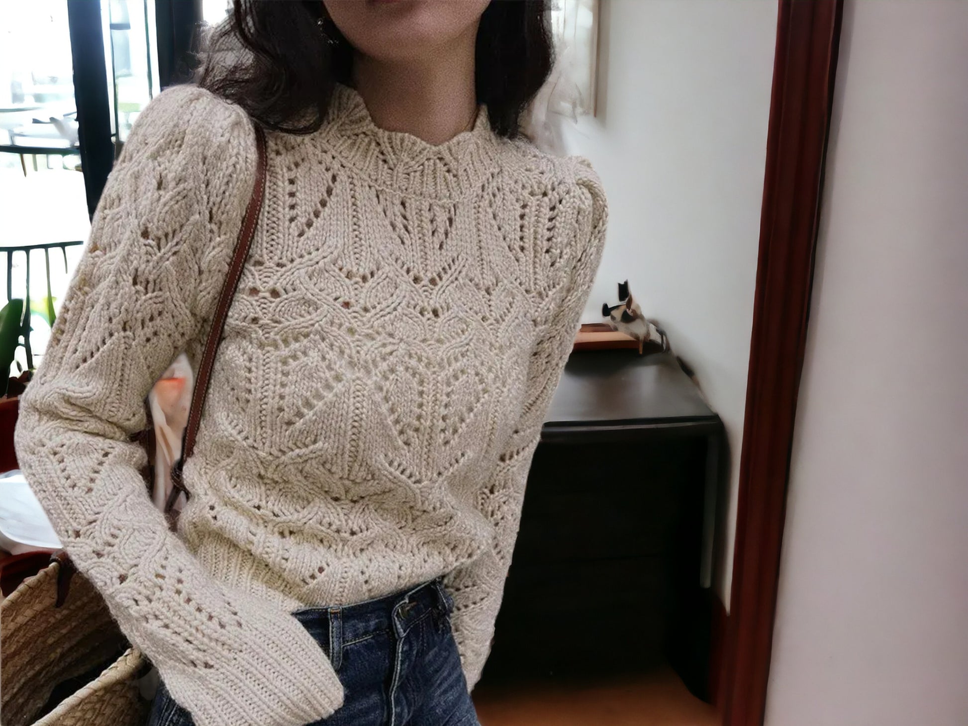 vintage sweater, vintage clothing, vintage blouse, vest sweater, sweater dress, streetwear sweater, ruffle blouse, Pullover Sweaters, korean sweater, korean fashion, knitted sweater, knit sweater, hollow out sweater, harajuku fashion, grandpa sweater, floral sweater, floral blouse, aesthetic blouse, 90s sweater, 60s style