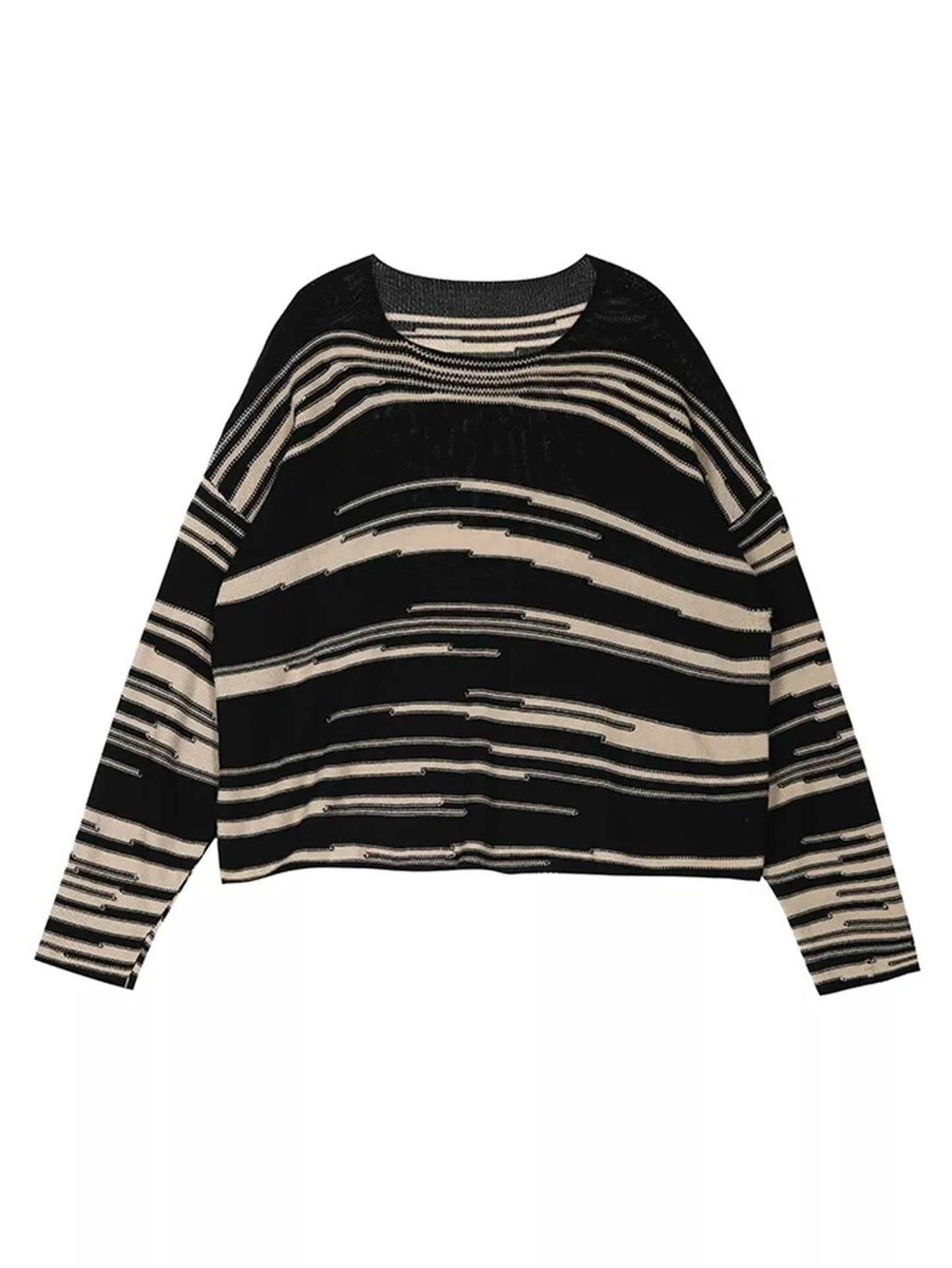Gothic Style Vintage Knitted Striped Sweater