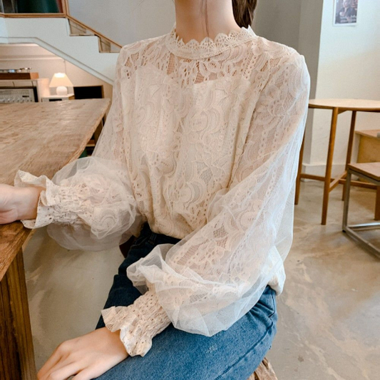 Puff Sleeve Lace Blouse