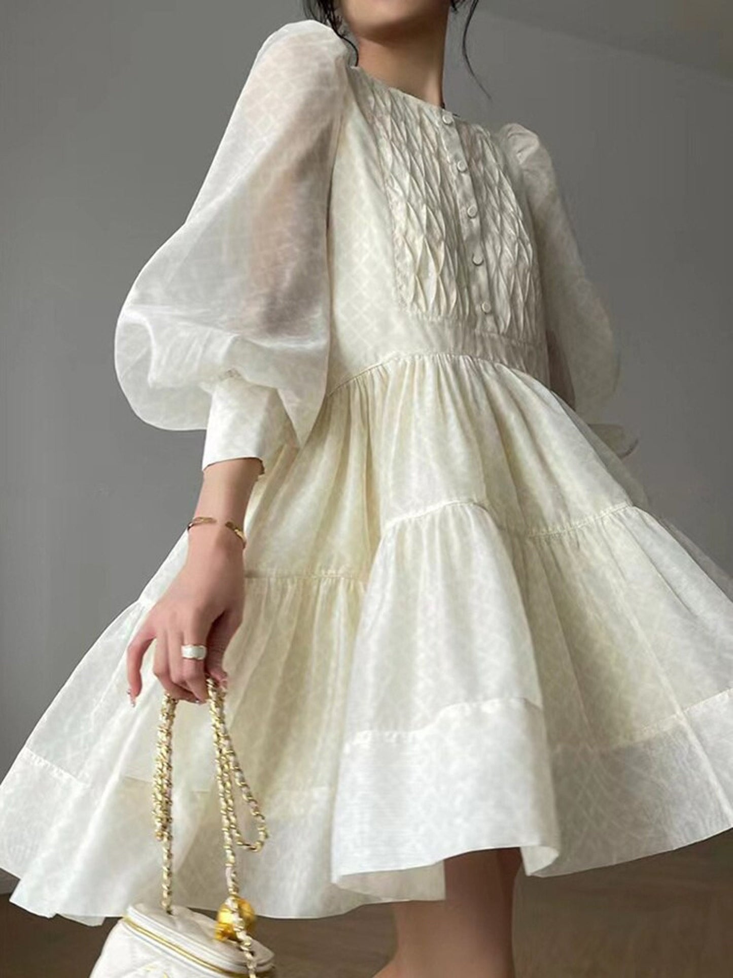 French Style A Line Bubble Princess Dress